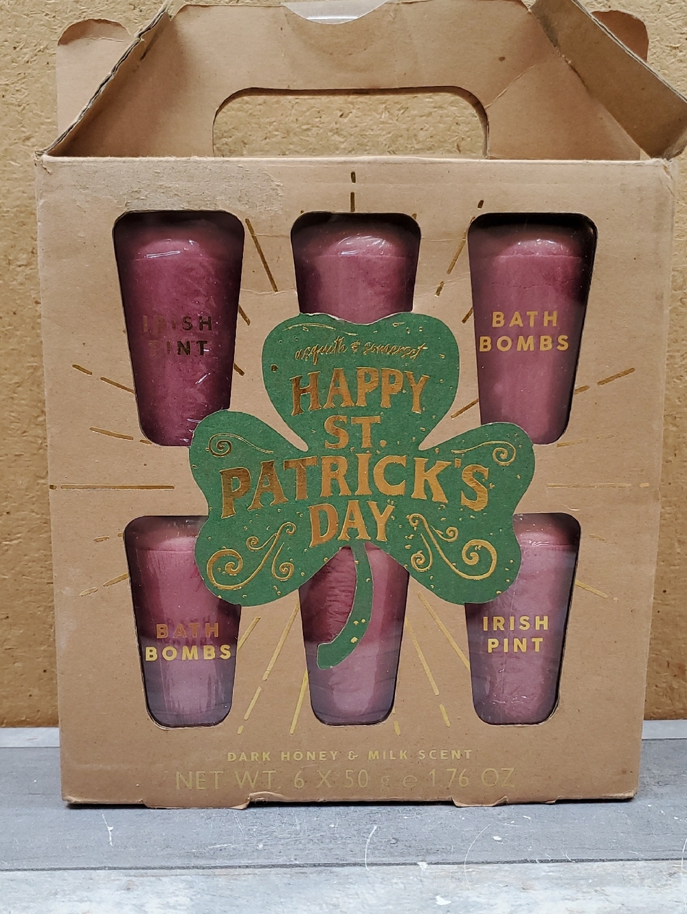 Happy St. Patrick's Day Bath Bomb Gift Set 6 Pack - Purple NIP